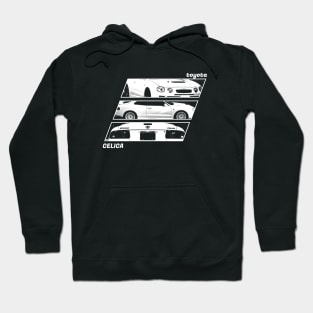 TOYOTA CELICA GT-FOUR Black 'N White Archive 2 (Black Version) Hoodie